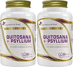 KIT 2X Quitosana com Psyllium 60 cápsulas - Flora Nativa