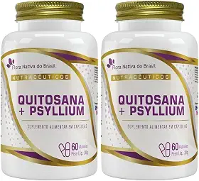 KIT 2X Quitosana com Psyllium 60 cápsulas - Flora Nativa