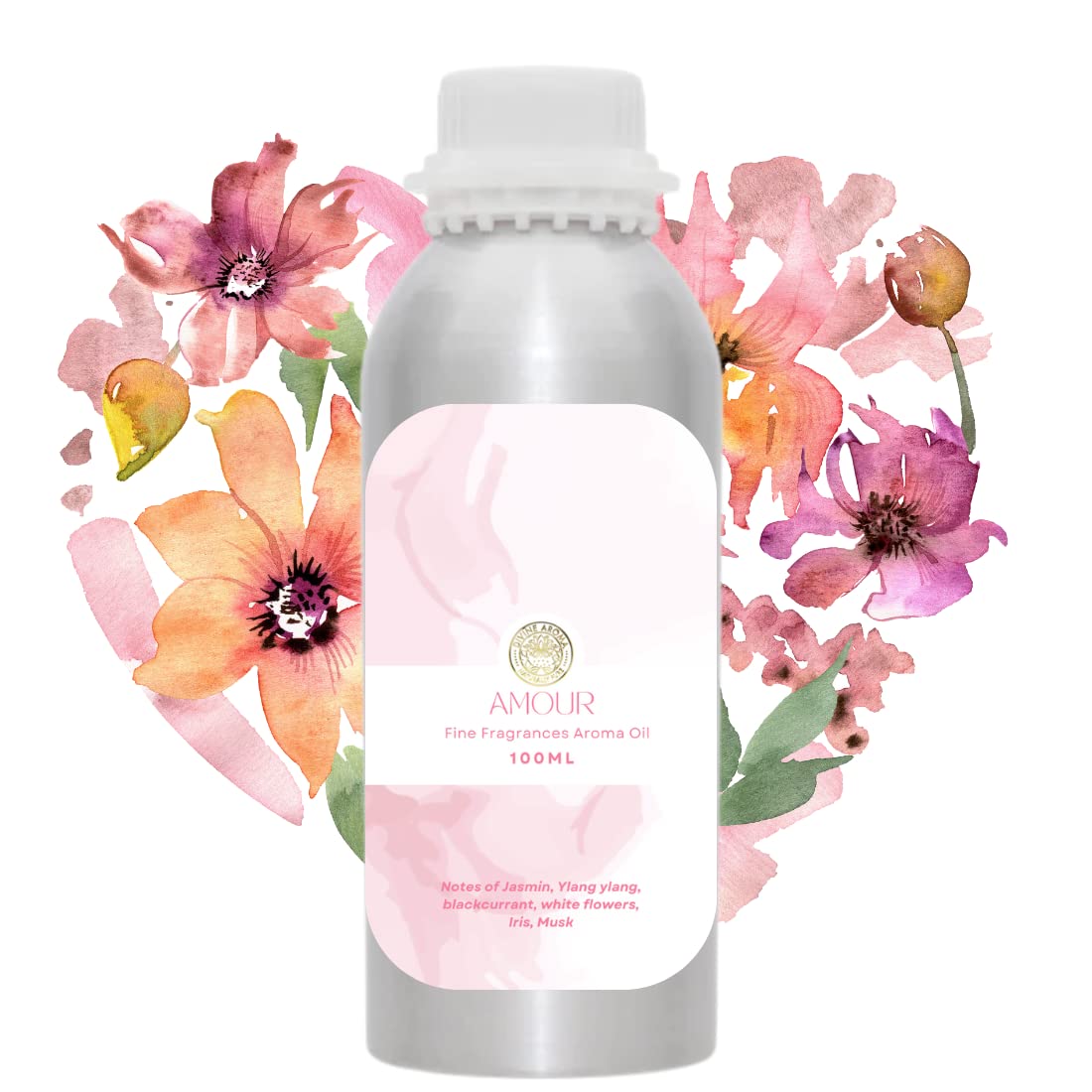 Divine Aroma Amour Aroma Diffuser Oil/Scented Oil 100ml For Home Fragrance, Diffuser, Office, Hotel, Spa, Resort, Restaurant, Retail Shop & Bedrooms
