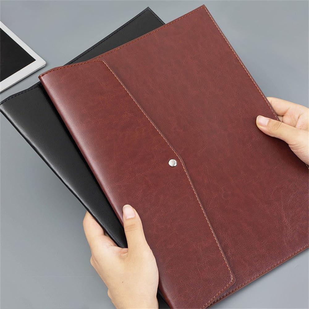Etui na dokumenty ze skóry PU, Etui na dokumenty ze skóry PU, organizer na dokumenty, 230 x 319 mm, wielokolorowe, opakowanie 2 szt.(Brown)