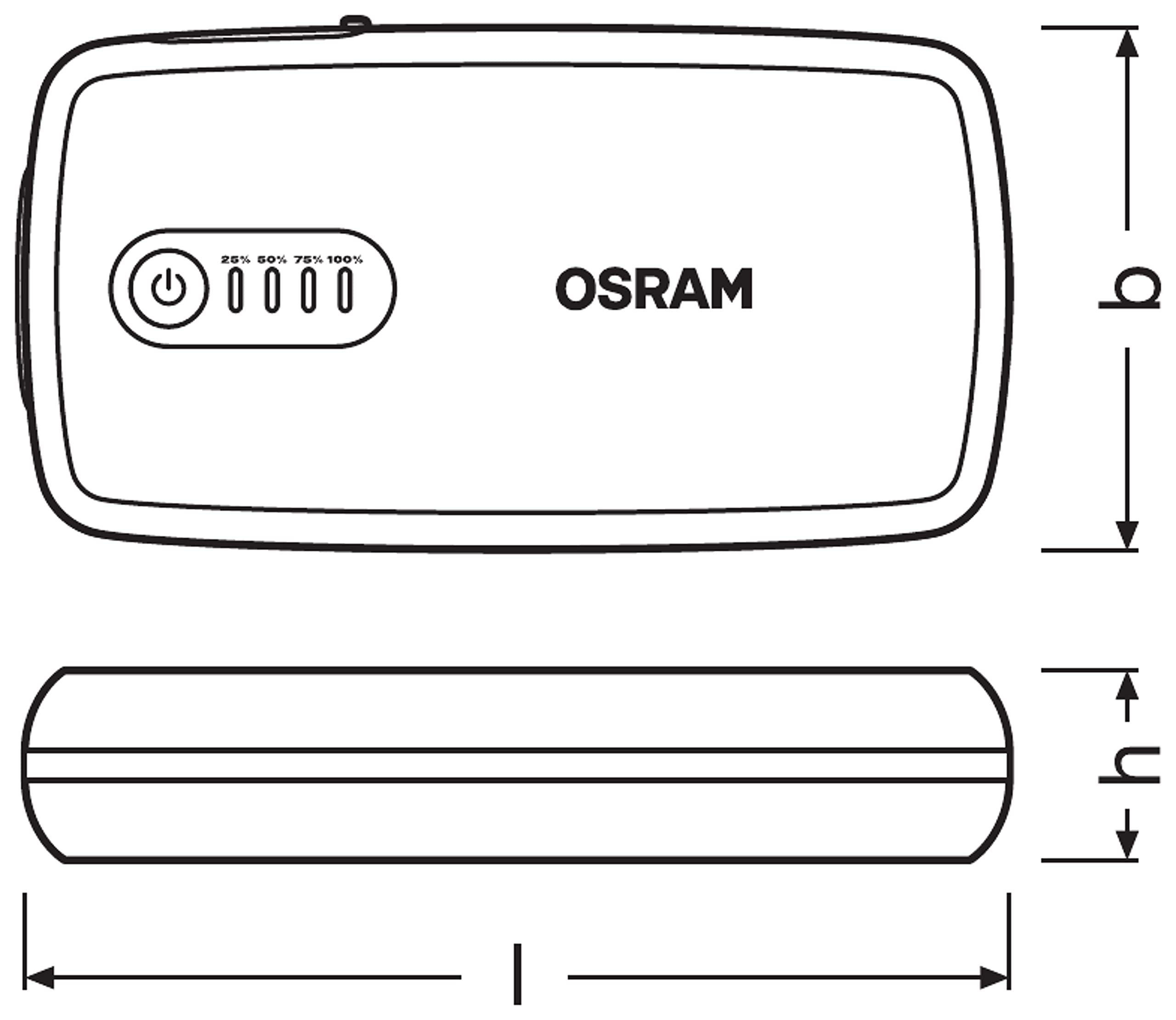 OSRAM BATTERYstart 300, démarreur au Lithium 13000 mAh pour véhicules à Moteur Essence jusqu'à 6l et Moteur Diesel 3l