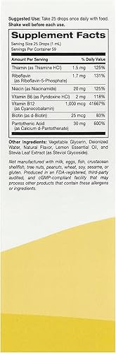 Miniatura 2 de SuperNutrition B Complex Full Spectrum con Vitamina B12, Ácido Pantoténico, Biotina y Niacina, Limón Frambuesa, 2 fl oz (2.0 fl oz)