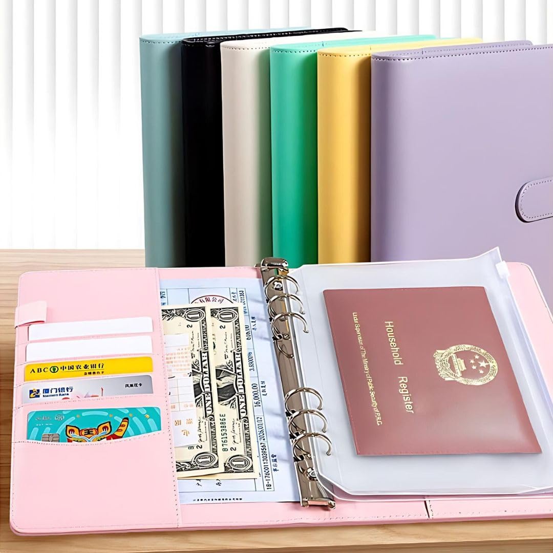 Amazon.co.jp: A5 マカロンバインダー 6穴専用 PUレザー ノート