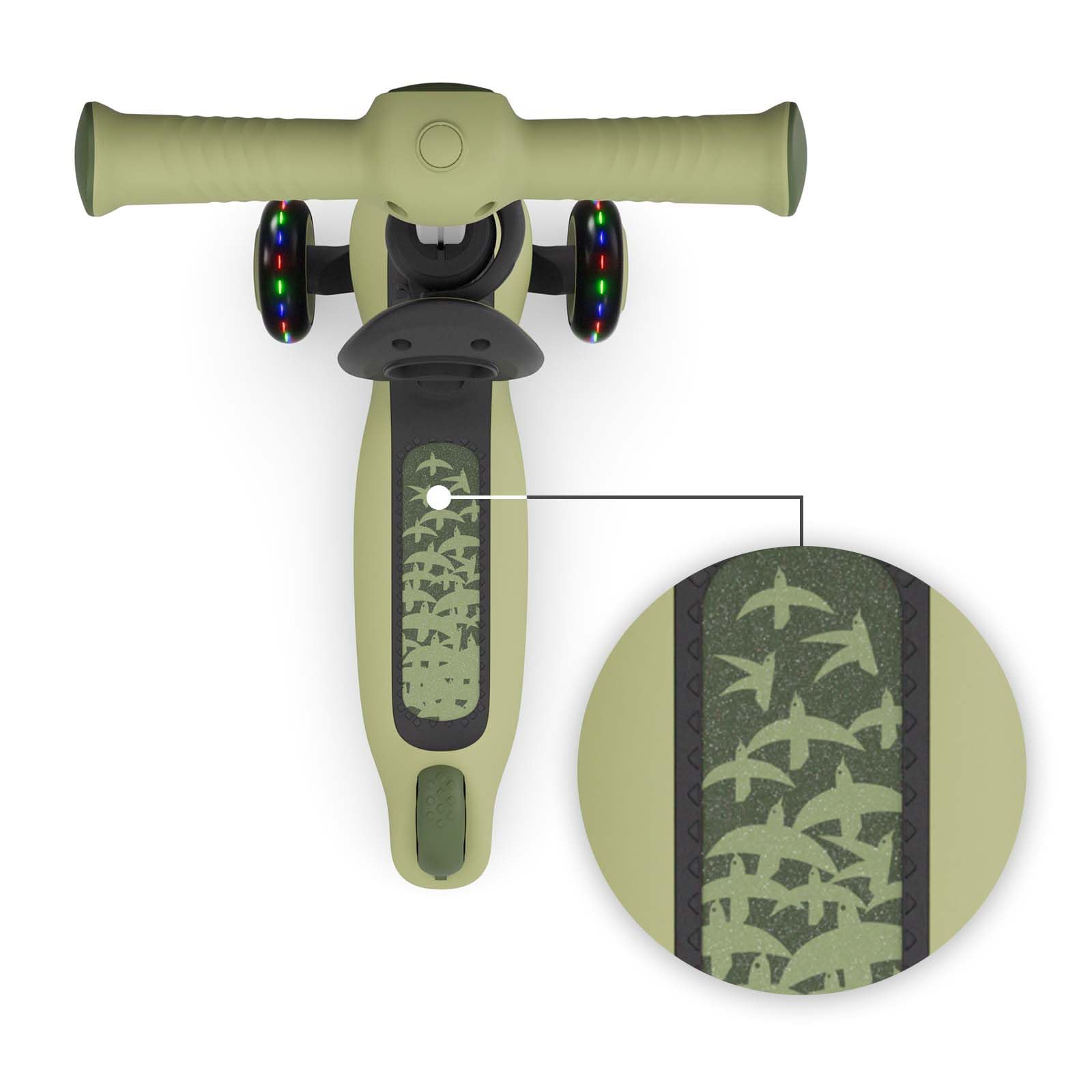 Kinderkraft Halley 2, Correpasillos Desde 12 Meses y Patinete Desde 24 Meses, 2 en 1, para Niños, Ajustable, Triciclo, Bici sin Pedales, 3 Ruedas, LED, Multifuncional, hasta 50 kg, Verde