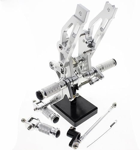 Miniatura 27 de FXCNC CNC Grom Billet - Juego de clavijas traseras para motocicleta, reposapiés totalmente ajustables, compatible con GROM MSX125 2012 2013 2014 Rojo