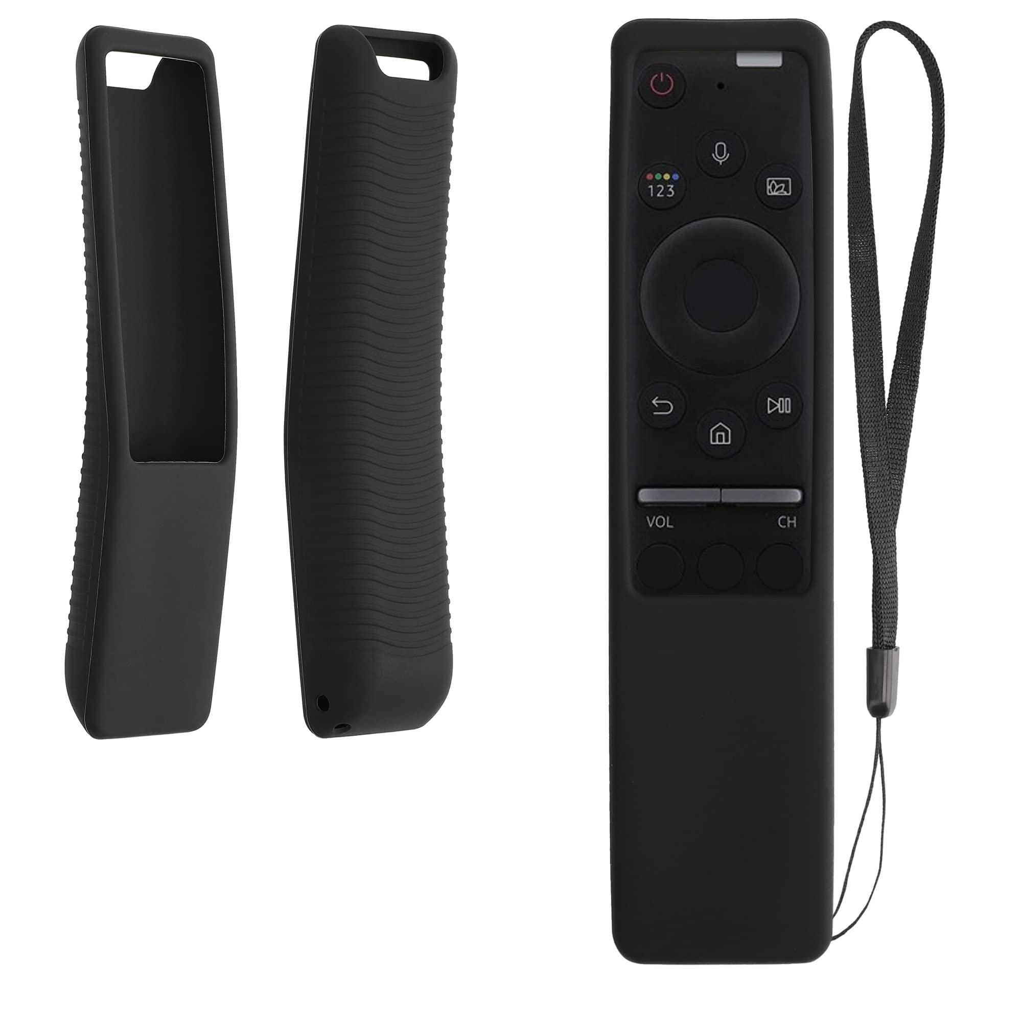 Custodia Silicone Telecomando Samsung BN59-01274A BN59-01330B Cover Antiscivolo Nero