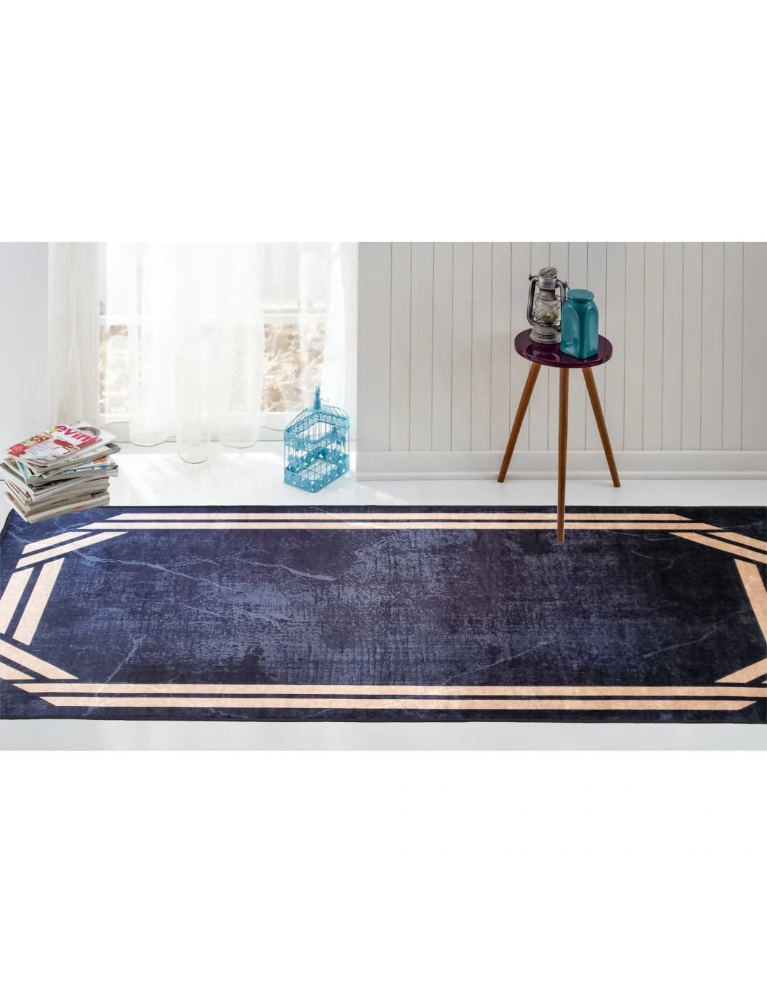 Mani Textile TPS_Rebelle_Noir_120 Tapis, Polyester, 120 x 180