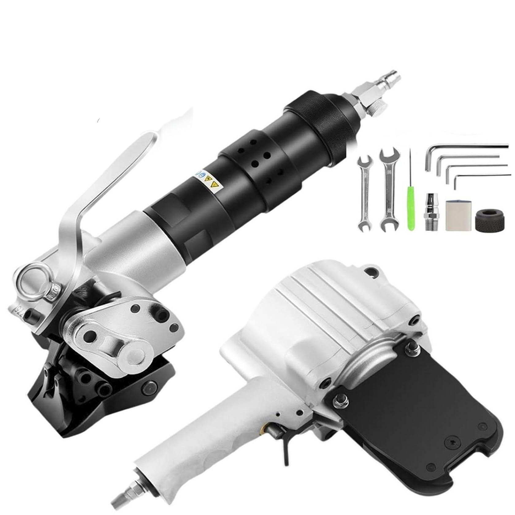 Machine de cerclage pneumatique en acier pour usage industriel, tendeur et coupeur, type fendu pour sangles de 19 à 32 mm