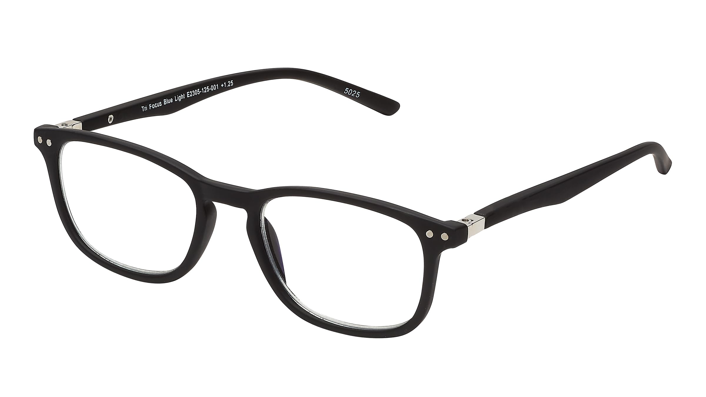 Tri Focus SAV Unisex E2305 Progressive Blue Light Reading Glasses - 3 Focal Points, Blue Light Protection, Flexible Spring Hinge Progressive Blue