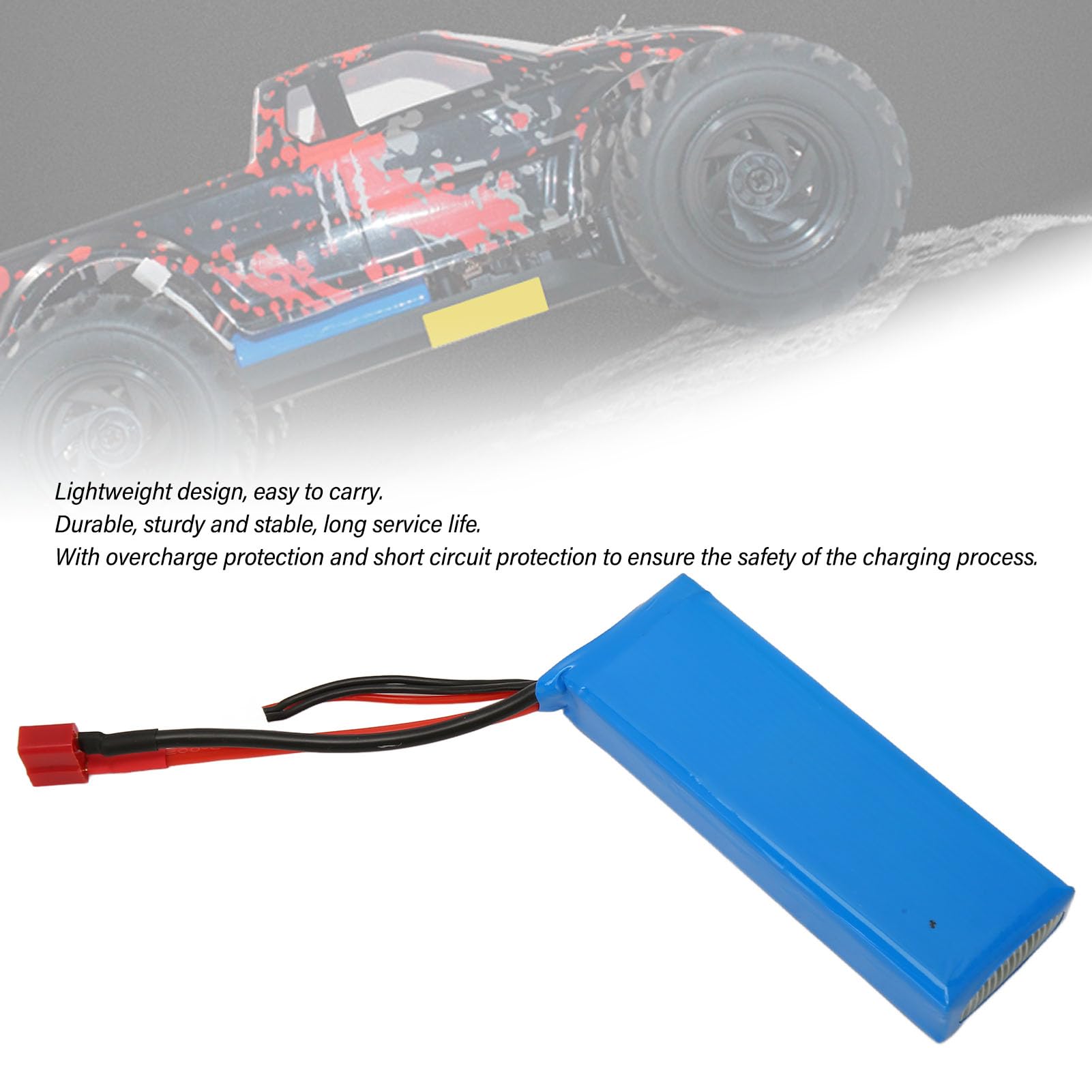 VGEBY Batería de Litio del Coche Teledirigido Batería de Iones de Litio del Coche de 7.4v 3000mAh RC para el Coche de 144001 1/14 RC