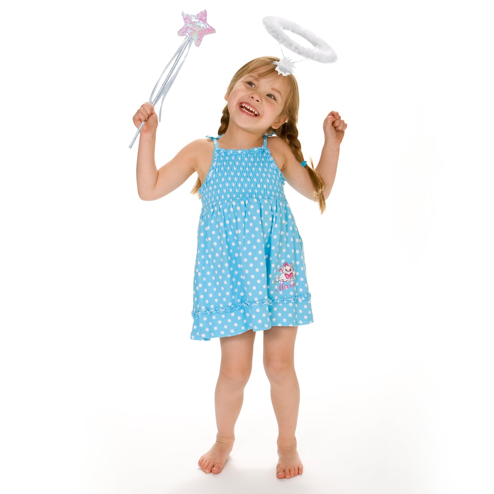 GWAWG Angel Costume Accessory,Angel Halo Headband and Glitter Star Wand Set,for Kids and Adults Halloween - Image 3