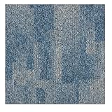 FLOORDIREKT Carreaux de moquette autoportants Lyon pour bureau et commerce   50 x 50 cm chacun   Moquette robuste   Dalles de sol avec dos en vinyle antidérapant Santo