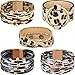 Produktbild 5 Stücke Leopard Tube Armband Multilayer Leder Manschette Armband Boho Leopard Wrap Armband