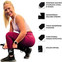 Vista 2 de Ankle Straps for Cable Machines Women, Glute Kickback Cable Machine Attachments, Gym Ankle Cuffs, Wrist Cuffs for Workout, Leg Training Accessory