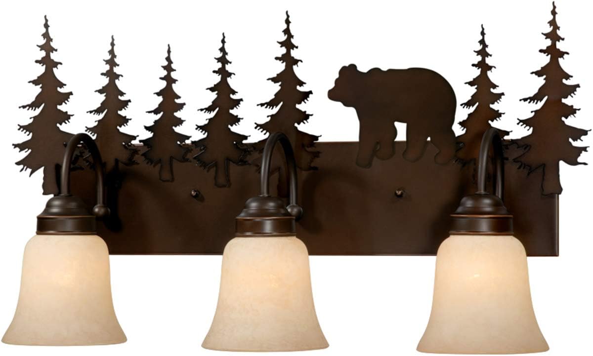 Vaxcel VL55703BBZ 3 Light Bozeman Bathroom Light, Burnished Vanity
