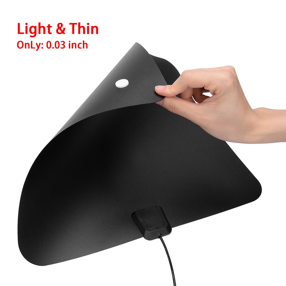Aexit 50 mil Cyfrowa antena HDTV ze wzmacniaczem (U-_K p-lug)(50 Miles avec antennes Plat numérique Alimenté par USB Digital TV Plat Antenne (Prise U-_K)