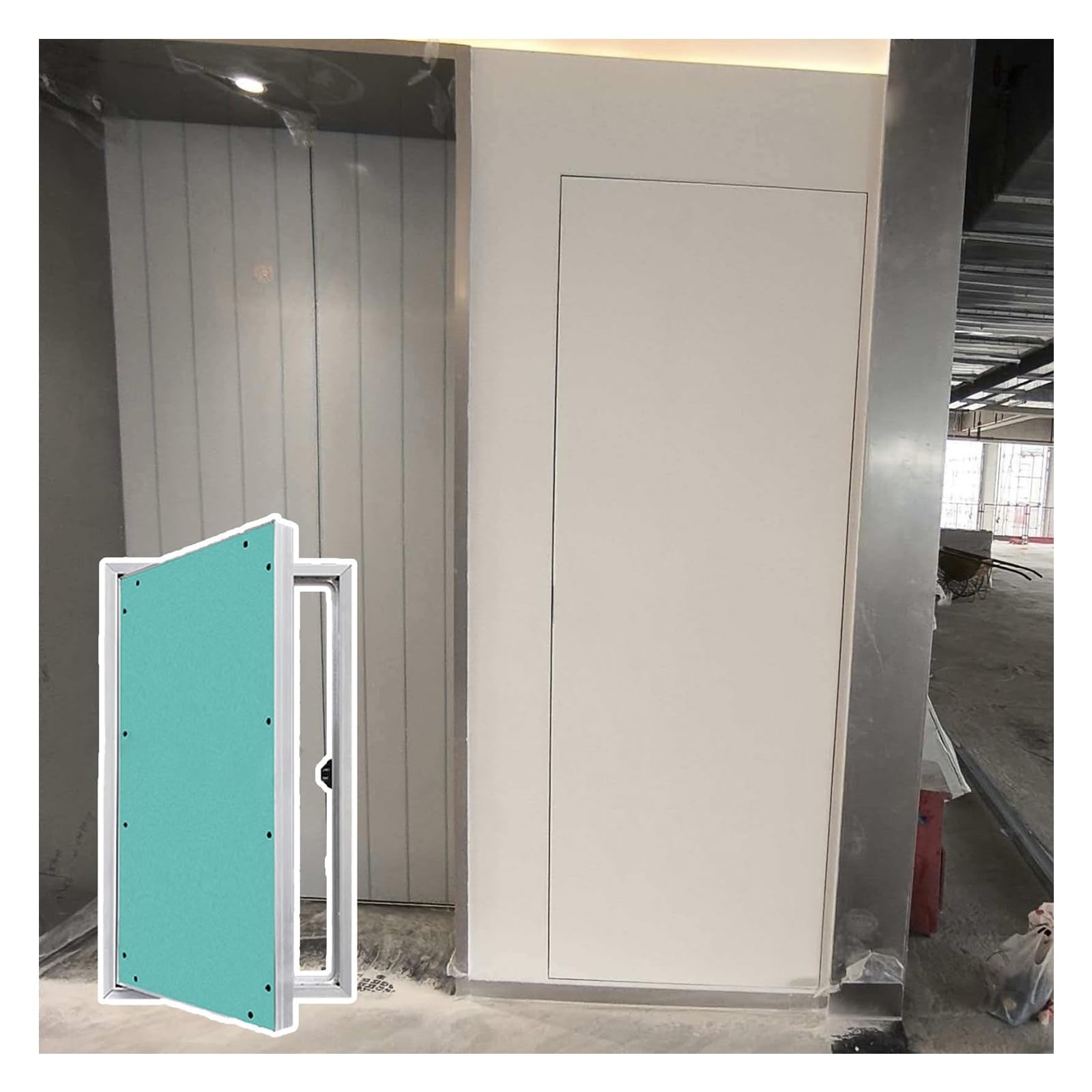HOFUNTRE Plumbing Wall Hidden Access Doors, Press Open Design, Paintable Surface, Flush Hidden Installation, for Wall, Ceiling, Office(600x600mm/24x24in)