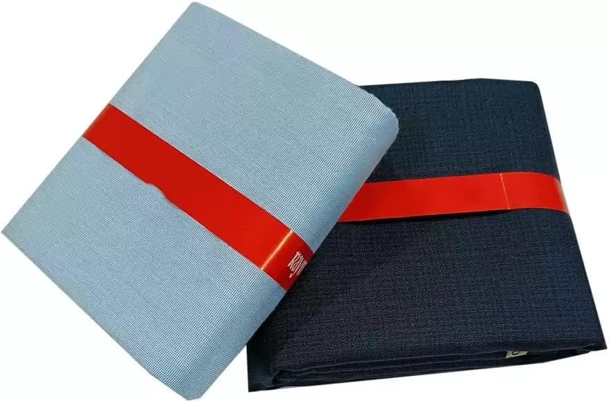raymond Trouser Shirt Fabric Combo Box (Light Blue Shirt- Blue Pant, Unstitched, All Weather Fabric)-picture-38