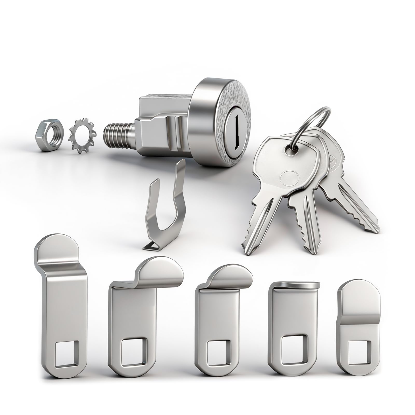 Mailbox Locks with Keys Replacement - 1-Pack L-1172C COMP-X National Mailbox Lock, C9100 Key Lock with 3 Keys &amp; 5 Shaped Locking Plates, Clockwise Operation(ML-01)