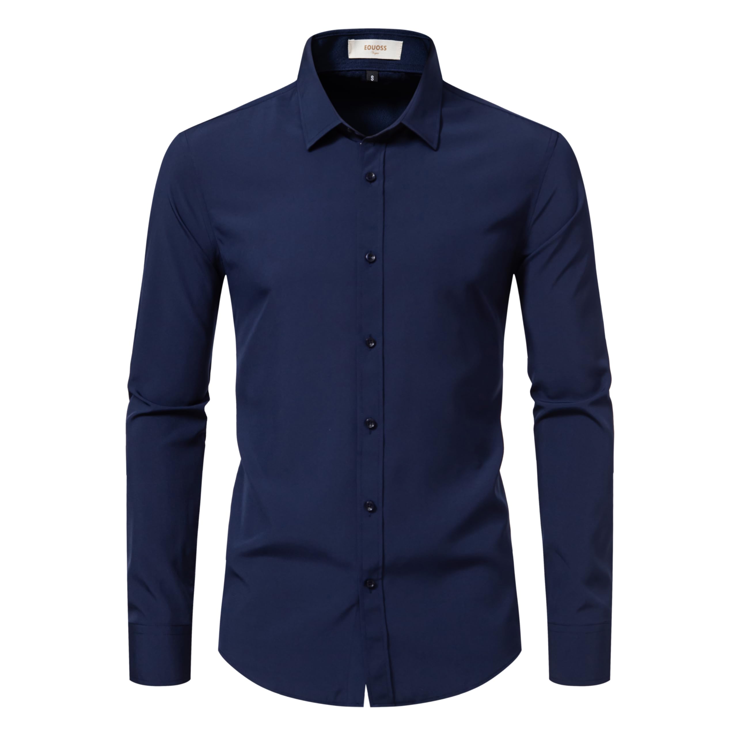 Dress Shirts for Men Stretch Slim Fit Long Sleeve Mens Dress Shirts Casual Business Muscle Fit Button Down Shirts