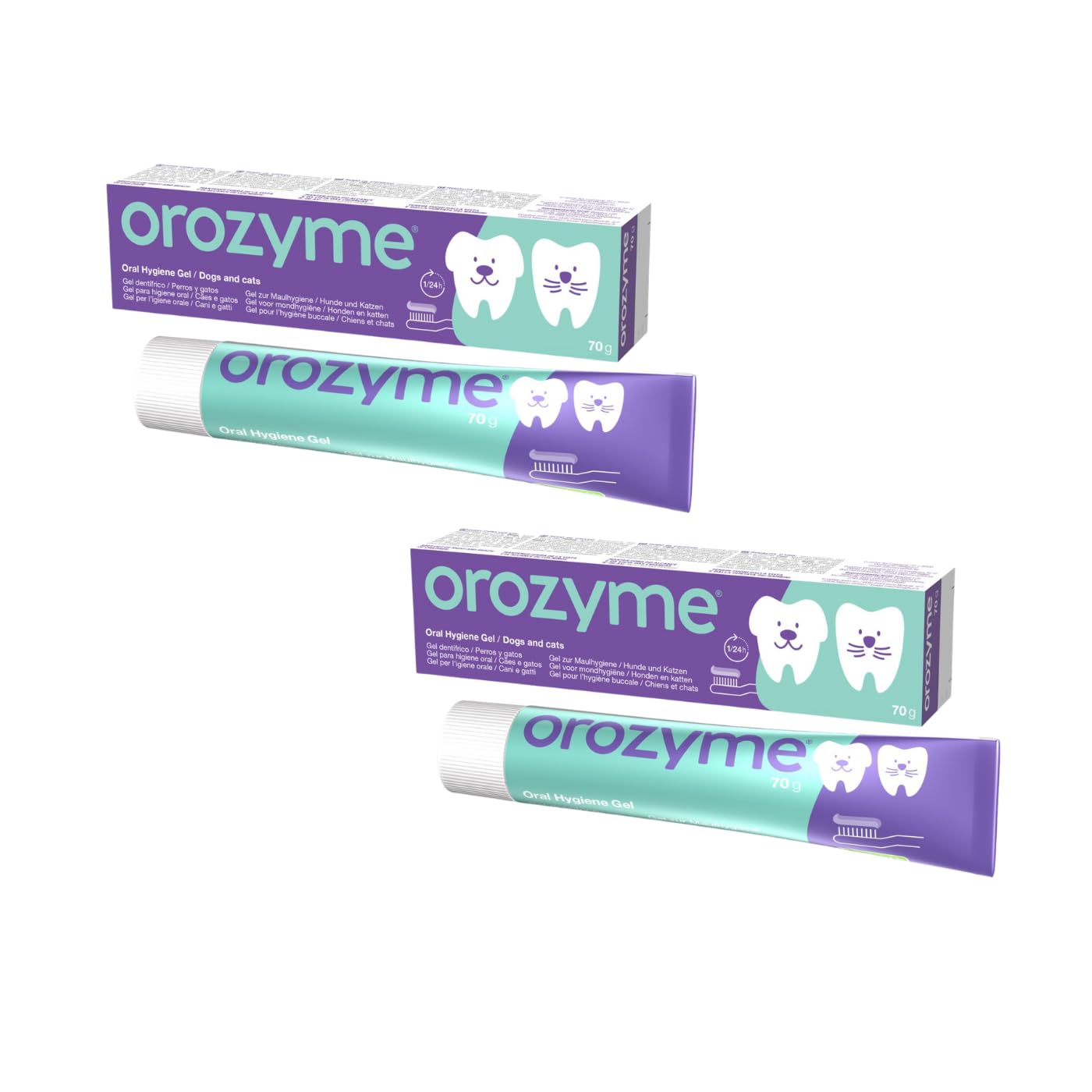 Gel buccodentaire Orozyme | Chiens & Chats | 2 x 70 g