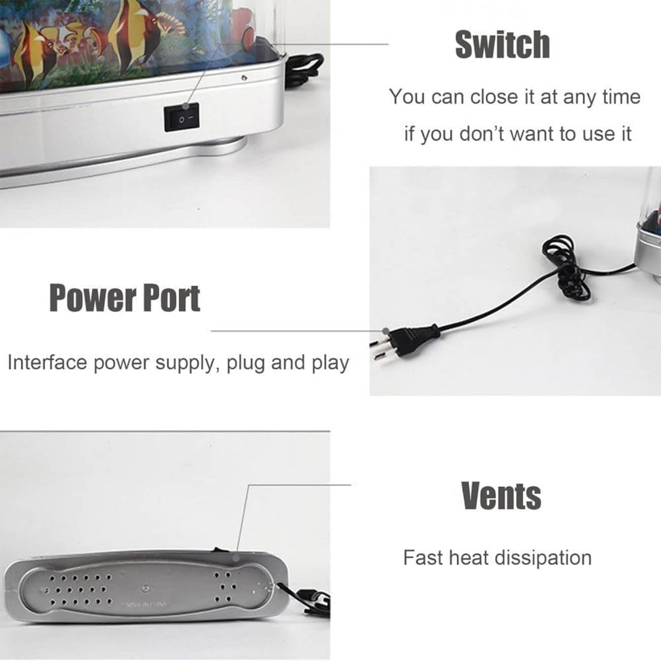 Amazon.co.jp: ZBYCYZフルーツ航空集魚灯、人工熱帯魚ランプ、フェイク