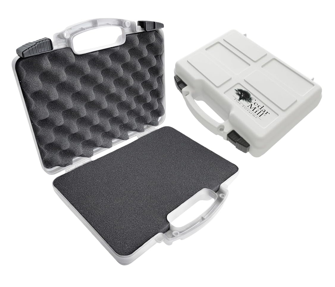 Cedar Mill Fine Firearms TSA Approved Gun Case - Gun Safe for Handgun & 9mm Pistol, Revolver - Hard Case - Travel Gun Carrying Case - Airline Approved Gun Case - Handguns Cases - 12.3” x 10.5”