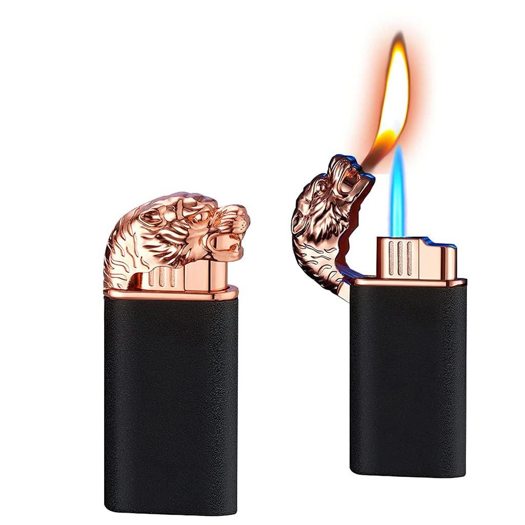 Buy LenEurest Torch Lighter, Soft/Jet Flame Switchable Lighter, Tiger Head Double Fire Lighter