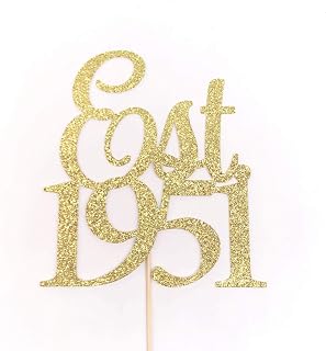 Atelier Elegance Established in 1951 Cake Topper, 70th Birthday Cake Topper, 70th Anniversary Topper