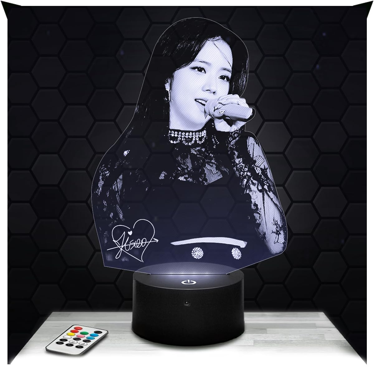 Lampephoto.fr - Jisoo B. Pink 3D Lamp Decoration 3D Lamp Jisoo B. Pink K-pop Object Korea Korean Pop Gift idea Soft Light Decoration Night Light Deco, Original Christmas, Gift idea for Teenagers TOP