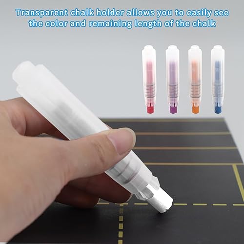 Miniatura 6 de 70 tizas blancas sin polvo con 6 soportes y borrador, juego de tiza a granel no tóxicas para pizarras, perfecto para la escuela, la oficina y el