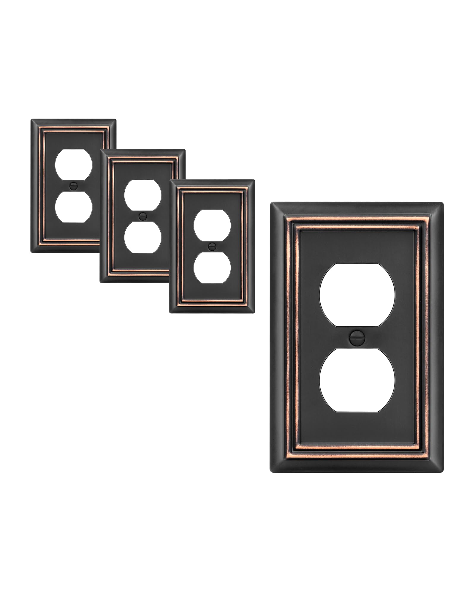 Placas de pared dúplex para salón rústico cubiertas metálicas DEWENWILS bronce