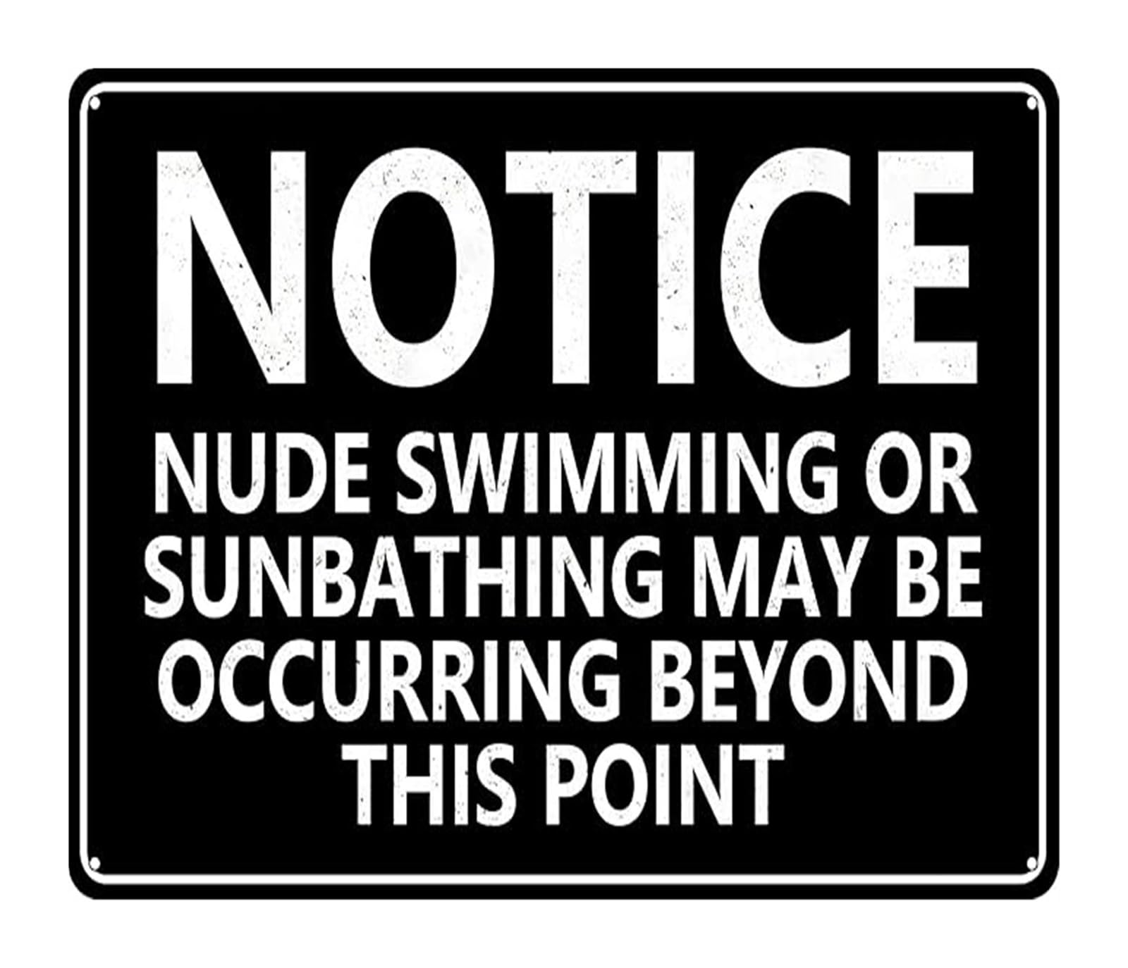 ZDVHOMCB Funny Pool Rules Sign Vintage Metal Tin Sign Clothing Optional Notice Humorous Wall-Art for Beach House 8 X 12 in
