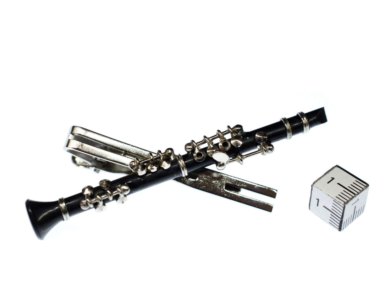 Miniblings Lazo del Clip de Lazo Clarinete Clip + Caja de música de Flauta Negro
