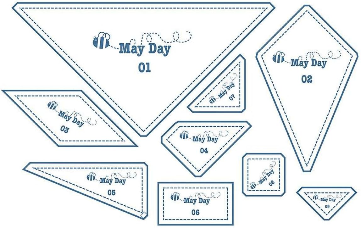 Riley Blake Acrylic Quilting Templates, Marking and Guiding Your Quilting Stitches (May Day Ruler Set)