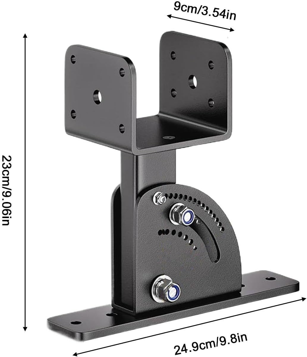 Roof Column Bracket – Adjustable Angle Mount Kit, Wooden Support Connector, Patio Awning Gazebo Hardware | Secure Frame Fixing System for Outdoor Structure Installation