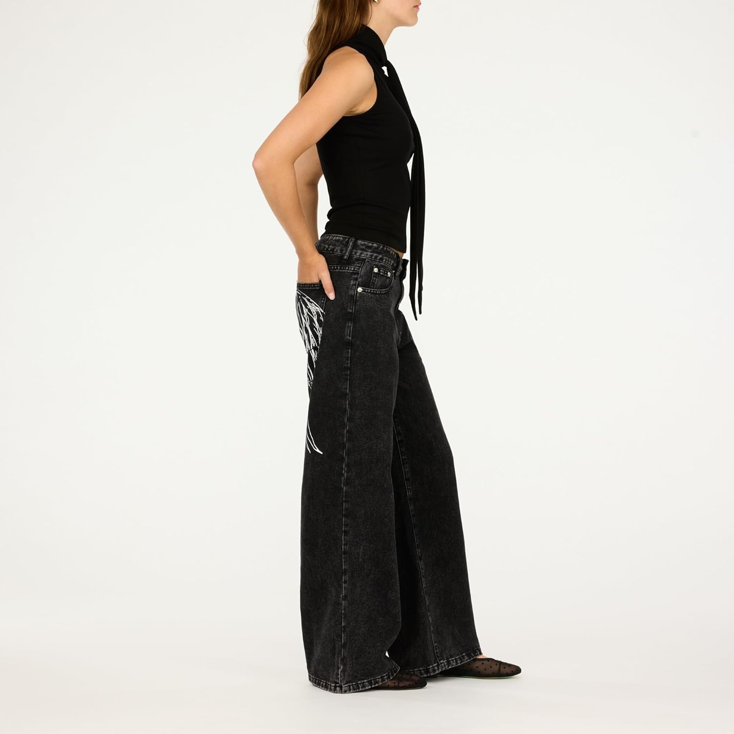 Forever 21 Womens Neck Tie Sleeveless Top - Image 4