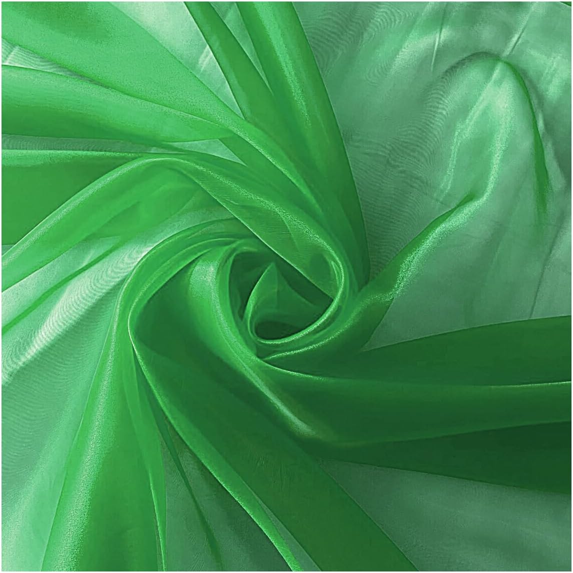 10 Yard Organza Fabric 44" Wide for Wedding Event Décor - Green image 4