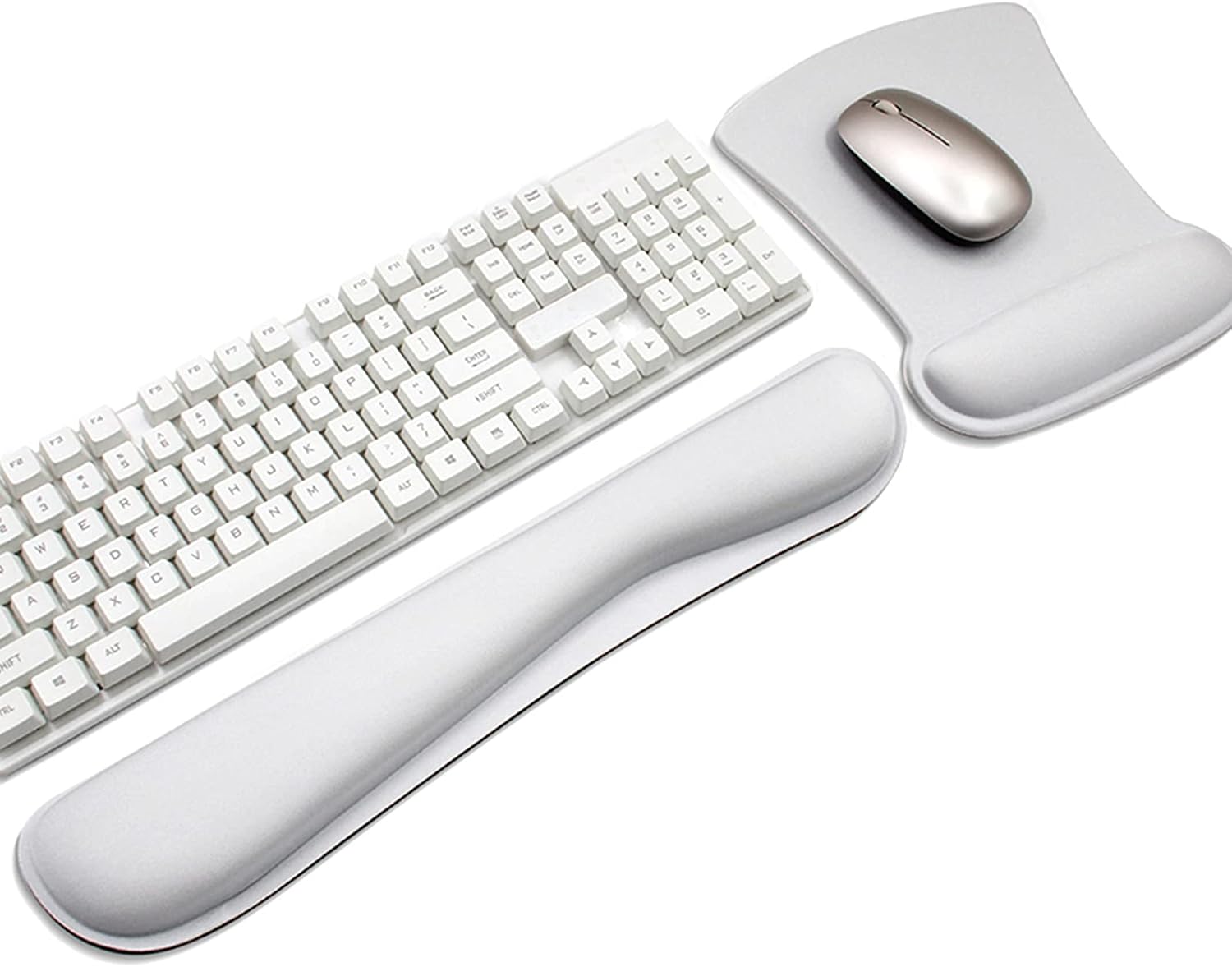 Shhmaリストレストマウスリストクッションコンピューター ラップトップ オフィス 学校 家庭用 2点セット グレー Square 新作入荷
