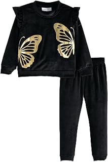 Hopscotch 2-Pc Butterfly Ruffled Jogger Set Price In India