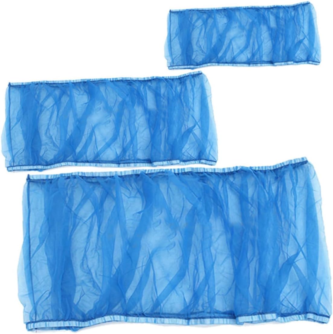 Beavorty 3pcs Pet Birdcage Cover Mesh Skirt for Bird Cage Size l Skirt Cover Blue