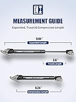 Vista 2 de OTUAYAUTO Soporte de gas de 10 pulgadas, soporte de elevación universal de 100 N/22.5 libras, para tapa de caja de herramientas de camioneta