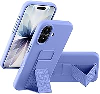 Vista 12 de Funda de silicona con soporte de LAUDTEC compatible con iPhone 7/8/SE, soporte de metal con soporte de pie vertical y horizontal, cubierta flexible