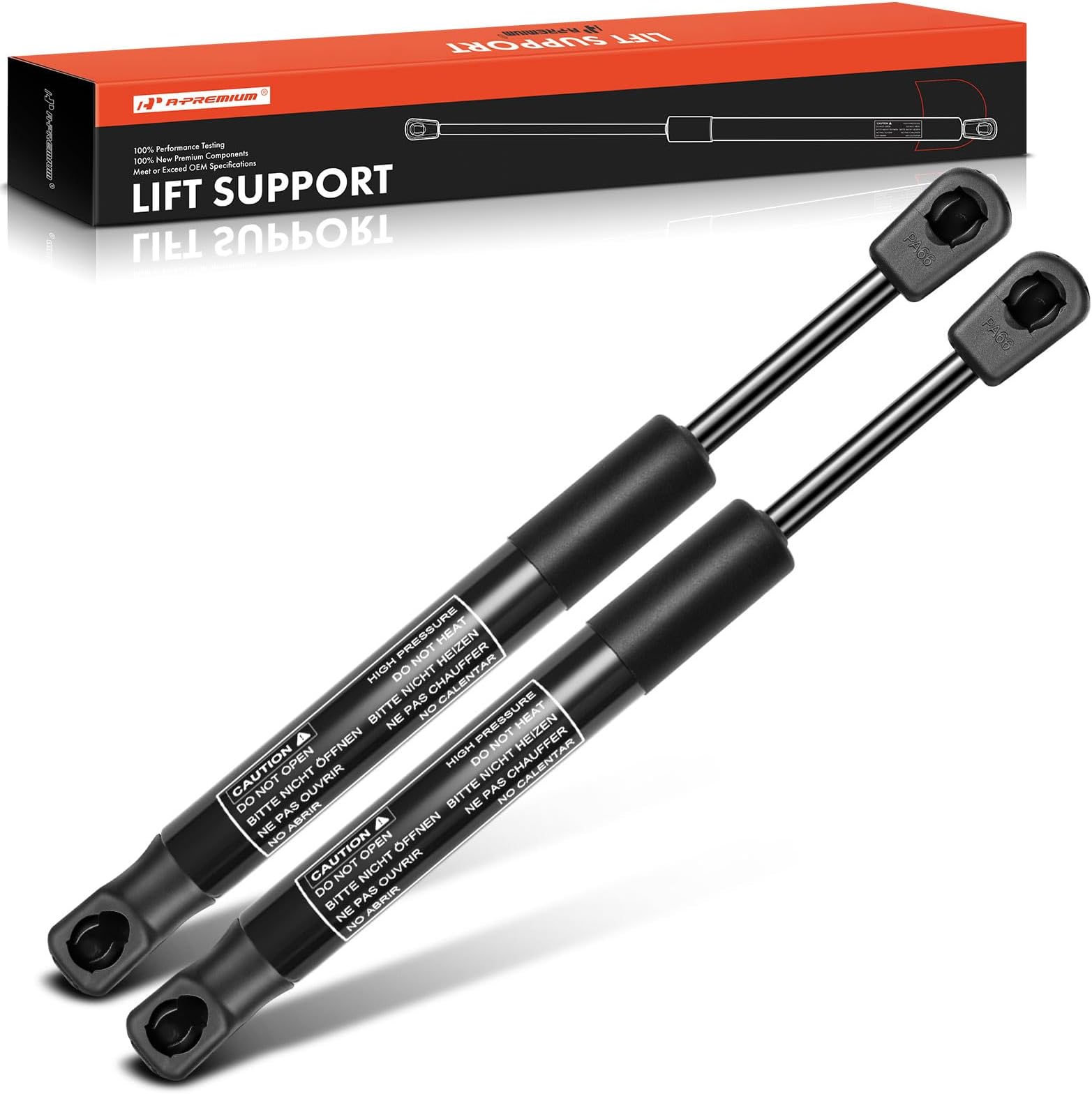 A-Premium Rear Window Glass Lift Supports Shock Struts Replacement for Porsche Cayenne 2003-2010 Pack of 2