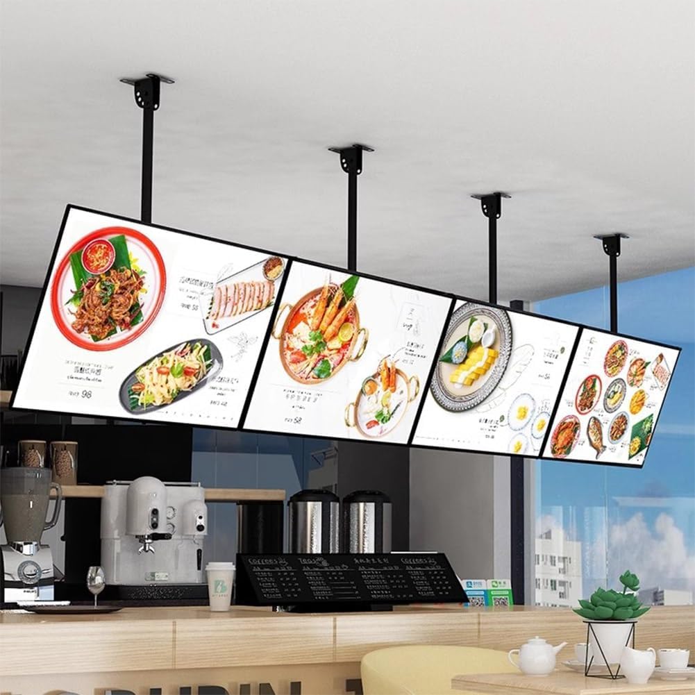 Pudełko świetlne LED, wąska ramka zatrzaskowa, montowana na ścianie, podświetlany aluminiowy znak do restauracji i sklepów