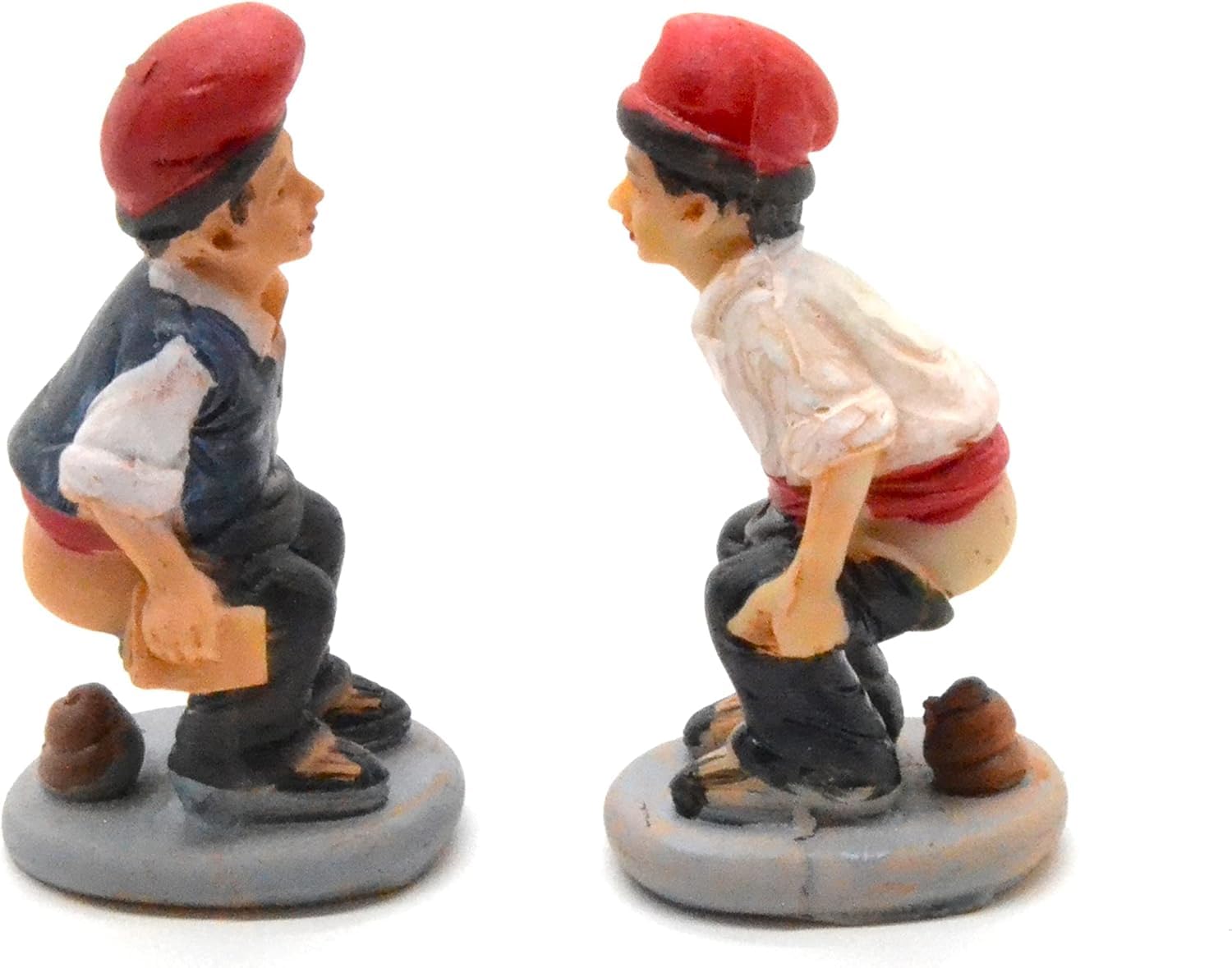 Z1 Multicolor Mk2 X Catalan Nativity Figures, 6.5 Cm, Set Of 2 Traditional Shepherds, Decorative Figurines. The Man Who Poops. Shitting Figurine. Nativity Scene. Find The Christmas Figure.