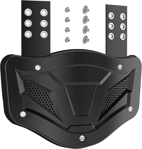 ARGOMAX Football Back Plate - Lightweight Adjustable Spine Guard for Youth & Adult Players, High-Impact Back Protector with Breathable Design, Fits All Shoulder Pads (Sizes 12 to Adult)