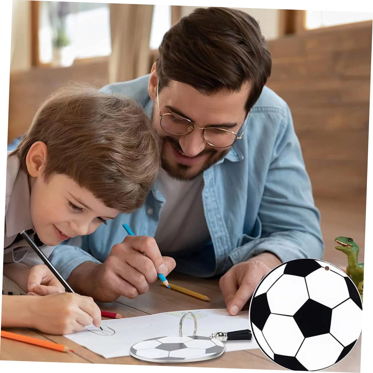 Alasum 20sätze Fußball-schlüsselanhänger -schlüsselanhänger Zum Aufhängen Diy Fußball Anhänger Für Geschenke Und Party Favors