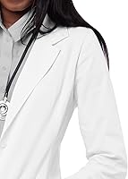 Vista 6 de Adar - Abrigos de laboratorio universales para mujer, abrigo de laboratorio de consulta a medida de 28 pulgadas