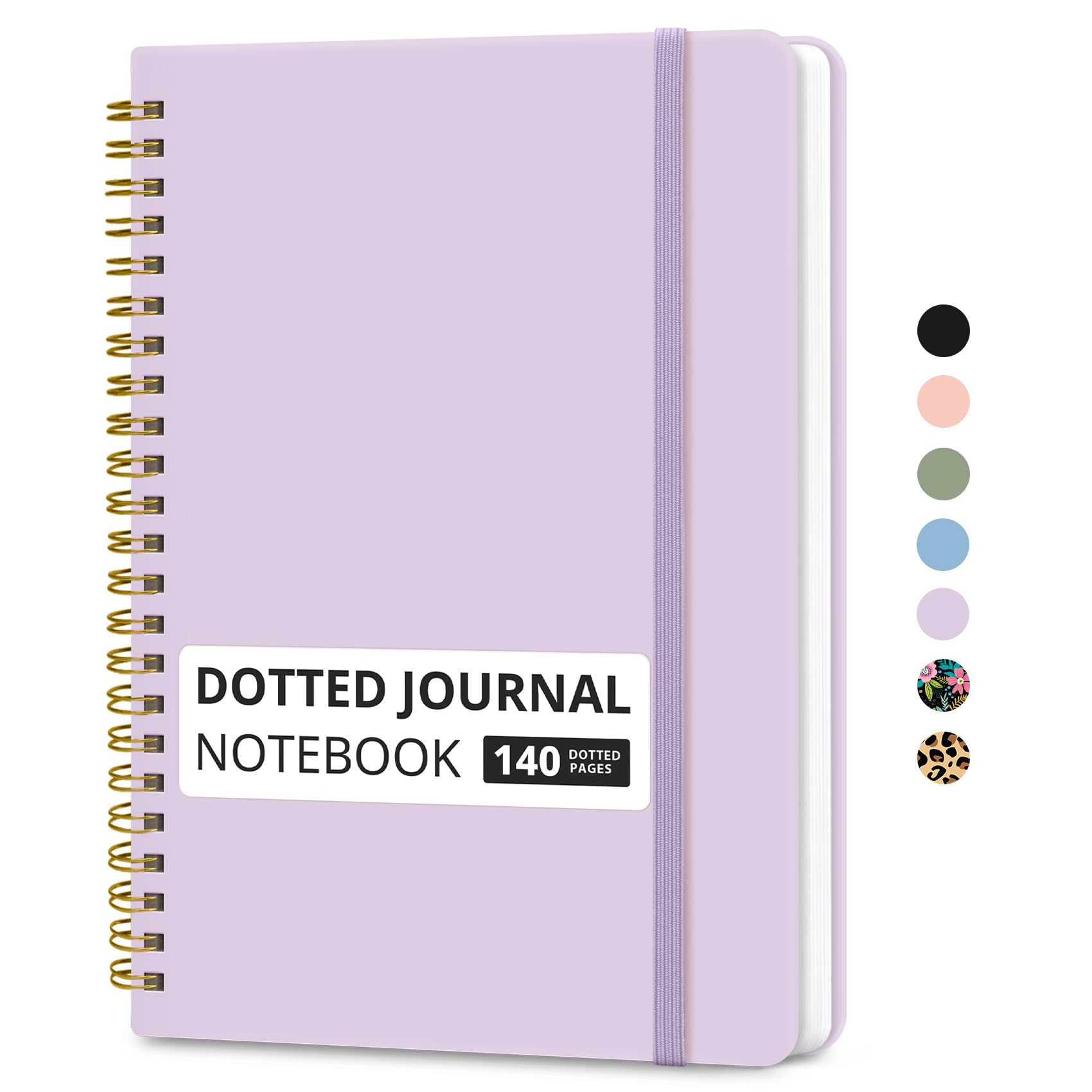 Taja Grid Spiral Notebook for Work, 5.7"x7.9" Spiral Dotted Grid Journal